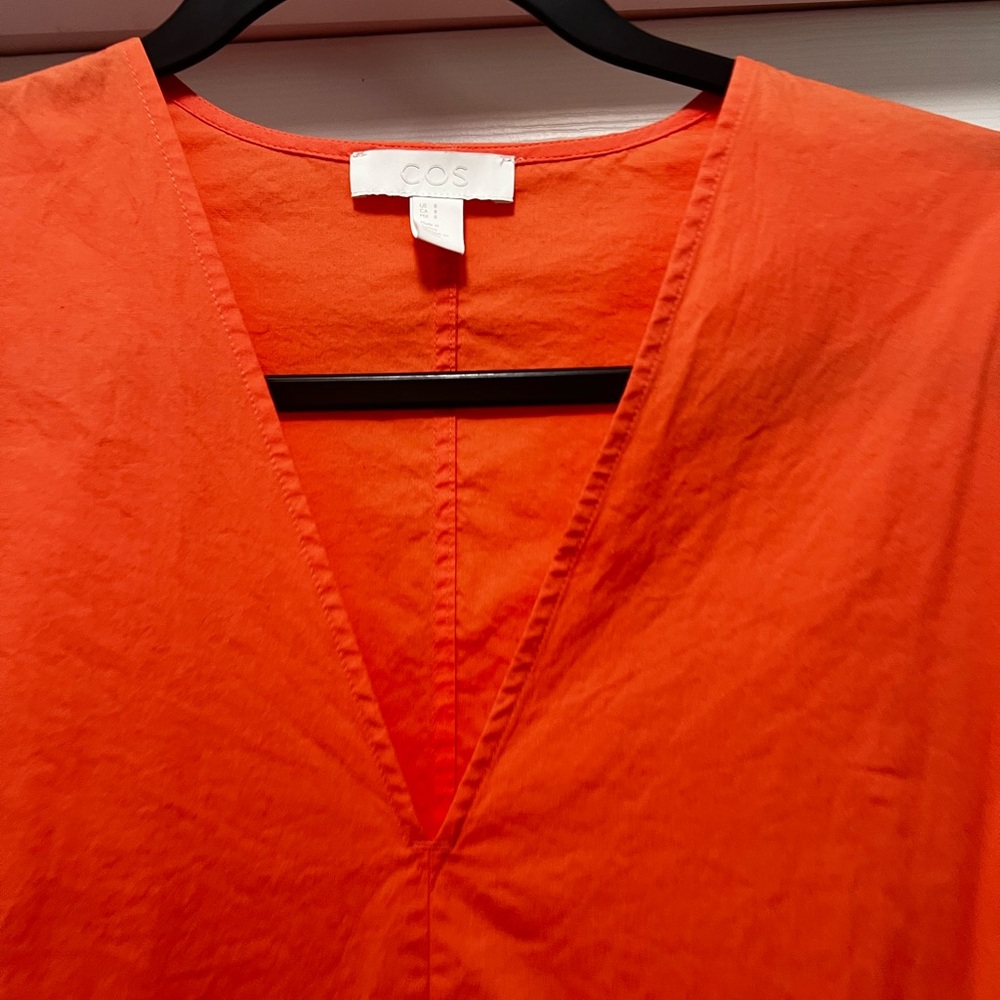 COS Kaftan Dress in Orange with Pockets and a Belt - Picture 3 of 6